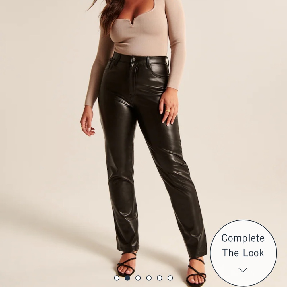 Abercrombie Curve Love Vegan Leather Pants
